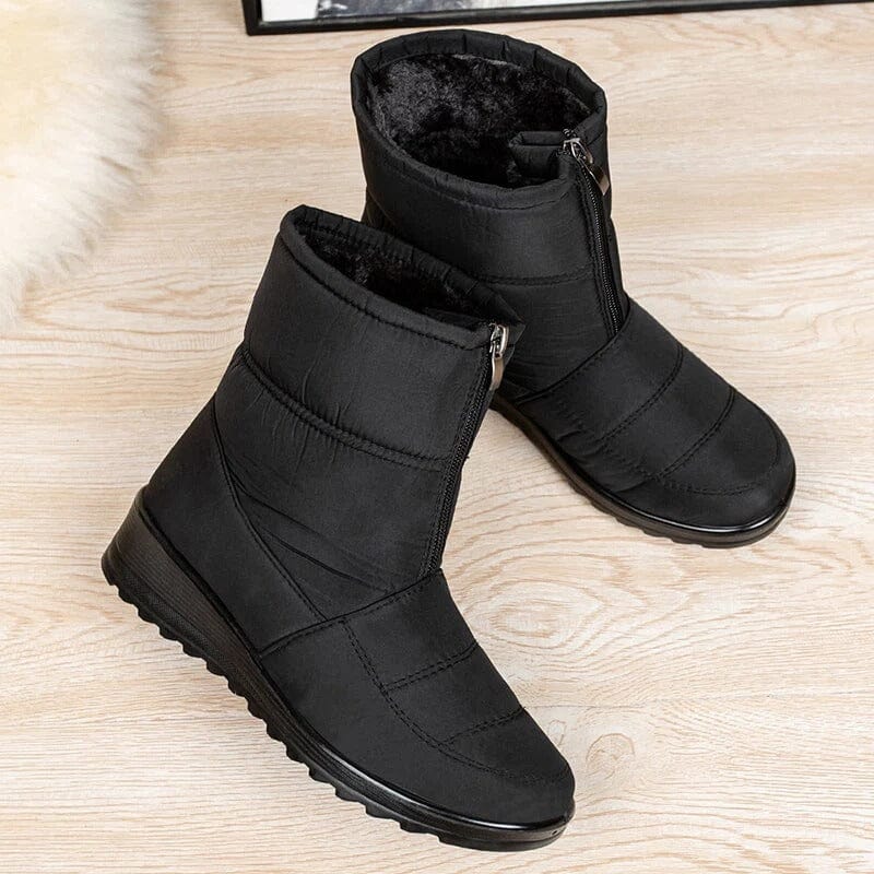 Bota de Outono Jana Peluciada Impermeável - Direto Da Fábrica! Bota Outono MRL-113 Miralleve Preta 33
