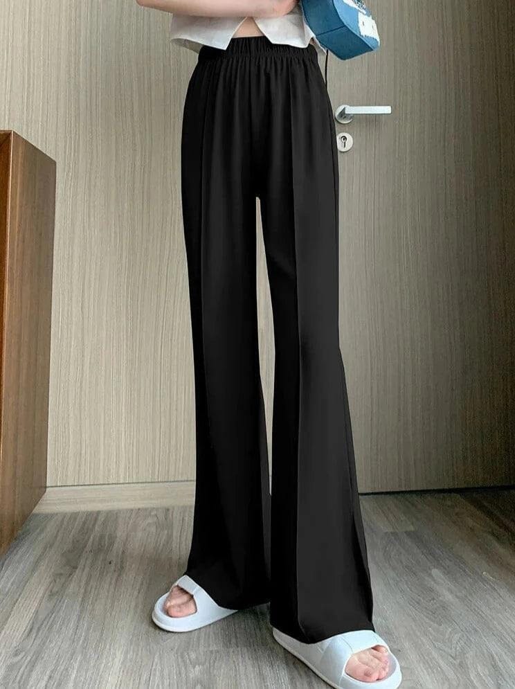 Calça Granphina™ Cós Alto Super Soltinha em Seda Gelo Calça Granphina MRL-123 Miralleve