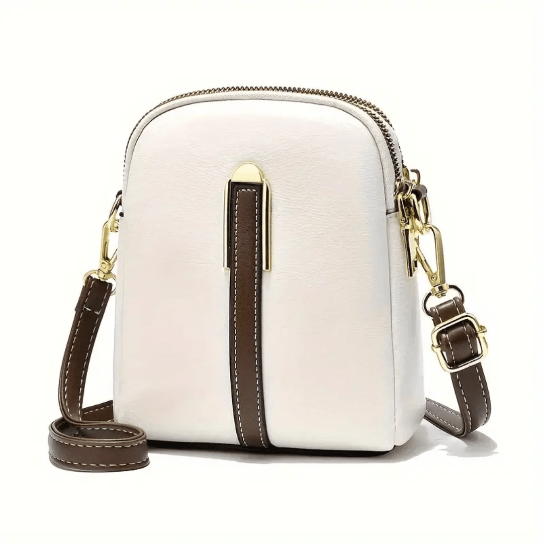 Bolsa de Ombro Fendy Original: Feita em Couro Bolsa Ombro MRL-172 Miralleve Bege 