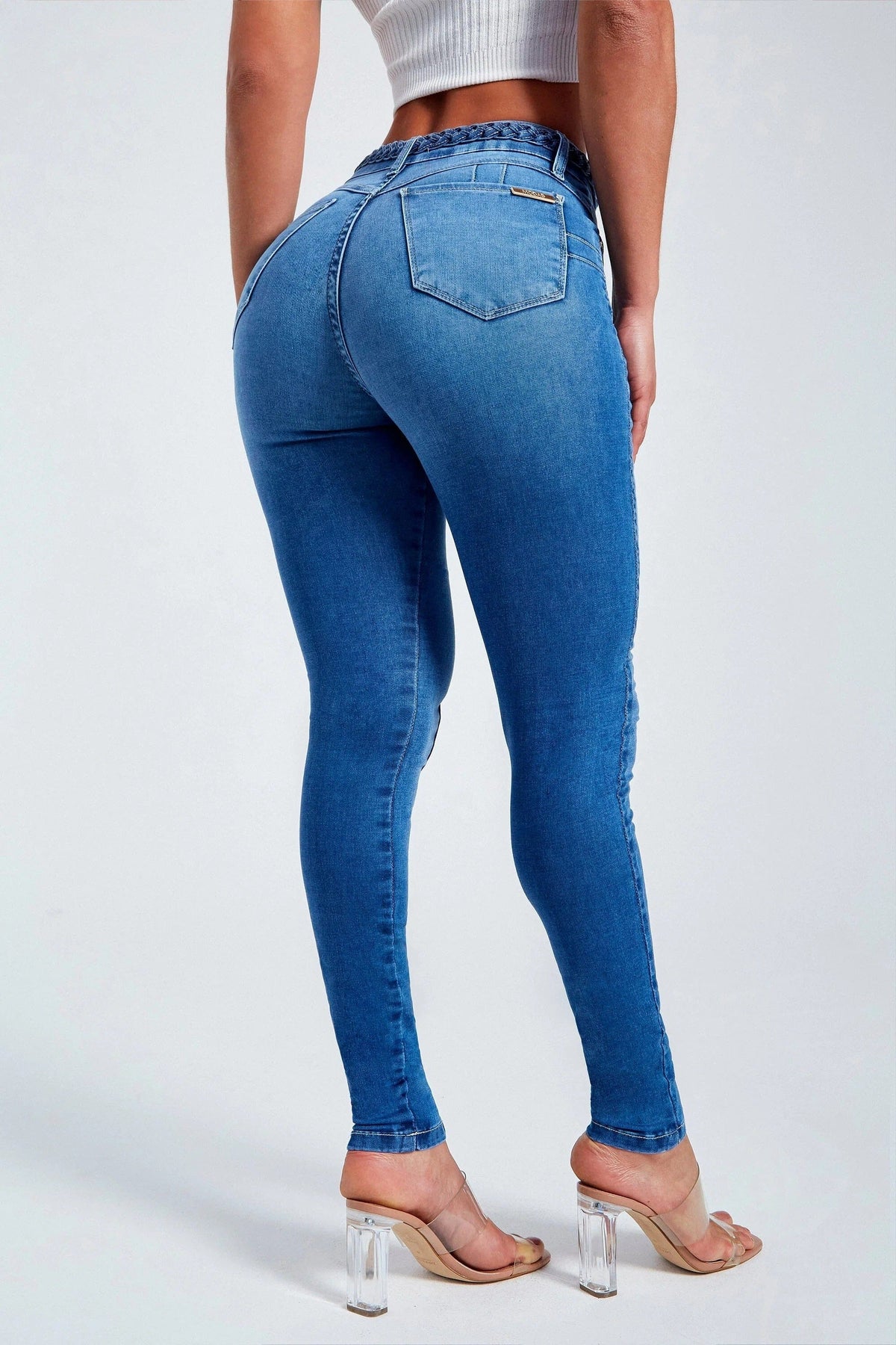 Calça Jeans Modeladora Apaixonante Skinny Cós Alto Calça Jeans MRL-124 Miralleve 