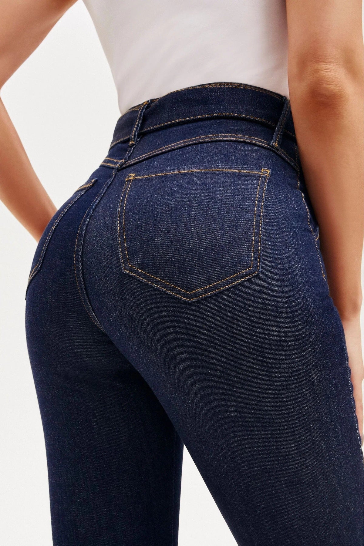 Calça Jeans de Rica Tecnológica Reta Cós Super Alto Calça Jeans MRL-120 Miralleve 