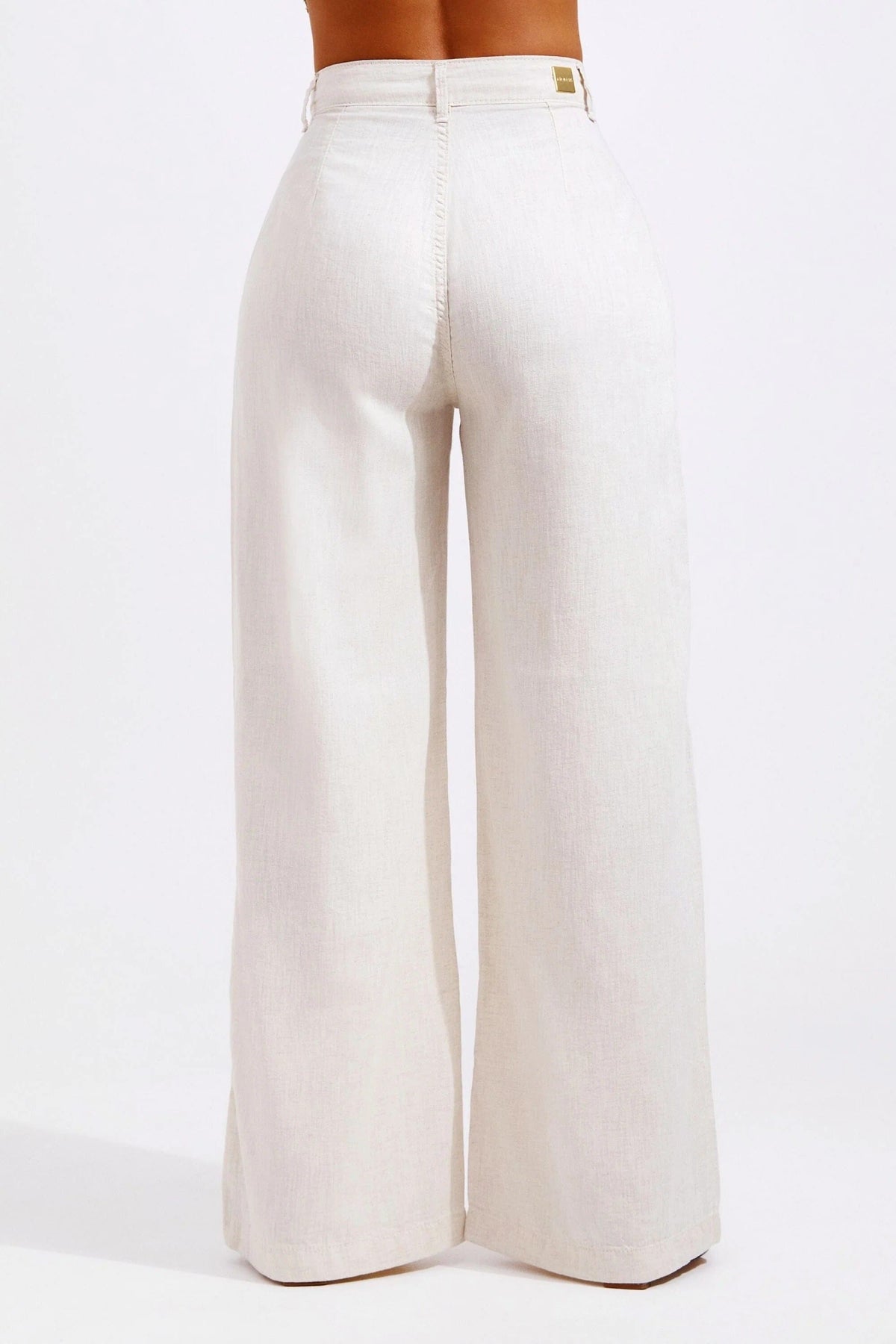 Calça Pantalona Linho Térmico Dunas Areia Calça Pantalona MRL-170 Miralleve 