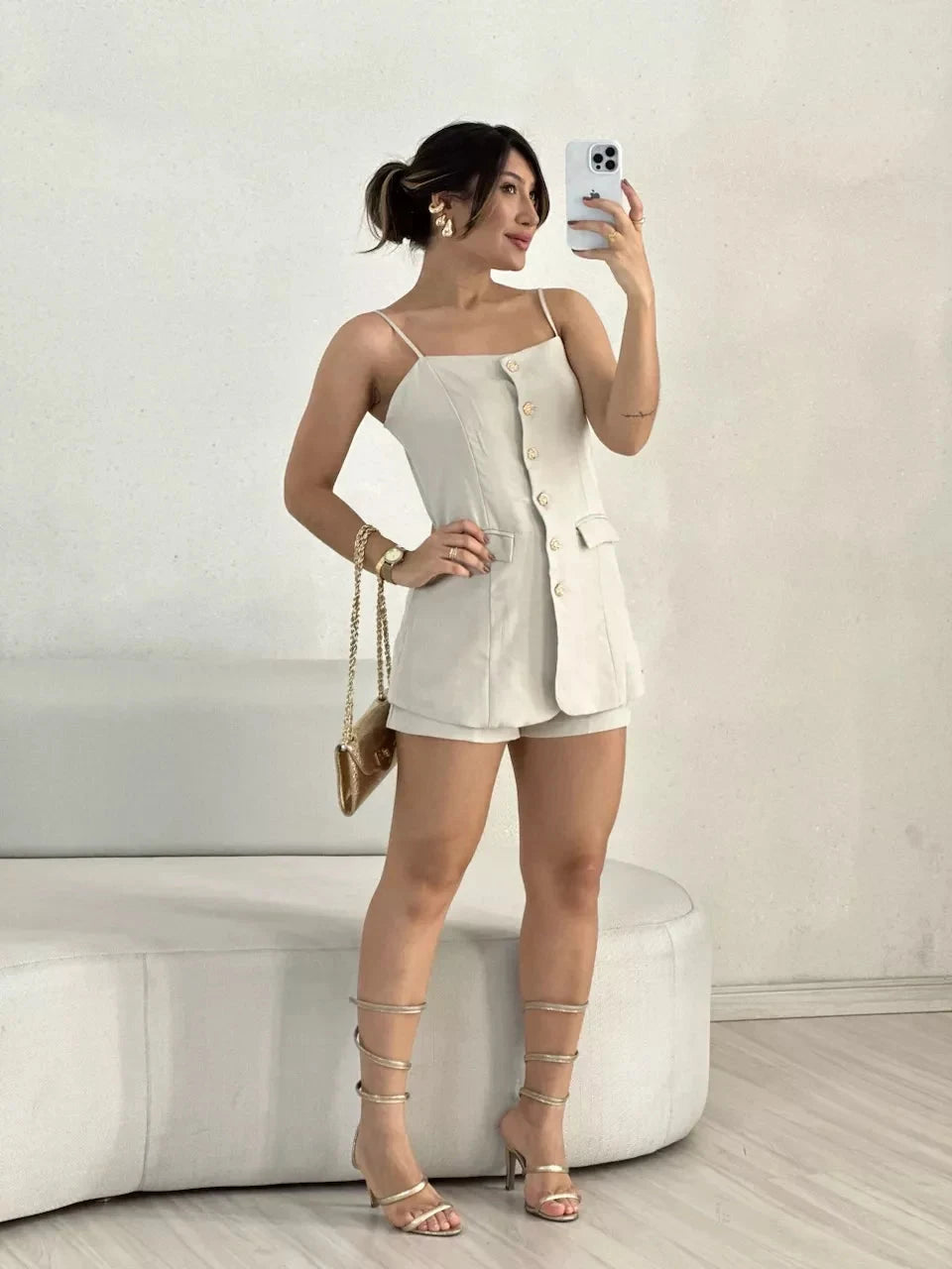 Conjunto Carmen Conjunto Carmen MRL-146 Miralleve Bege PP 
