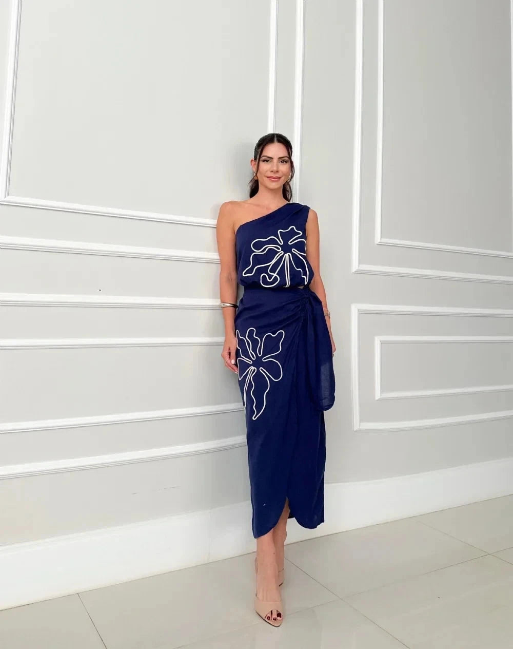 Conjunto Sofia - Moderno e Elegante Conjunto Sofia MRL-143 Miralleve Azul Marinho PP 