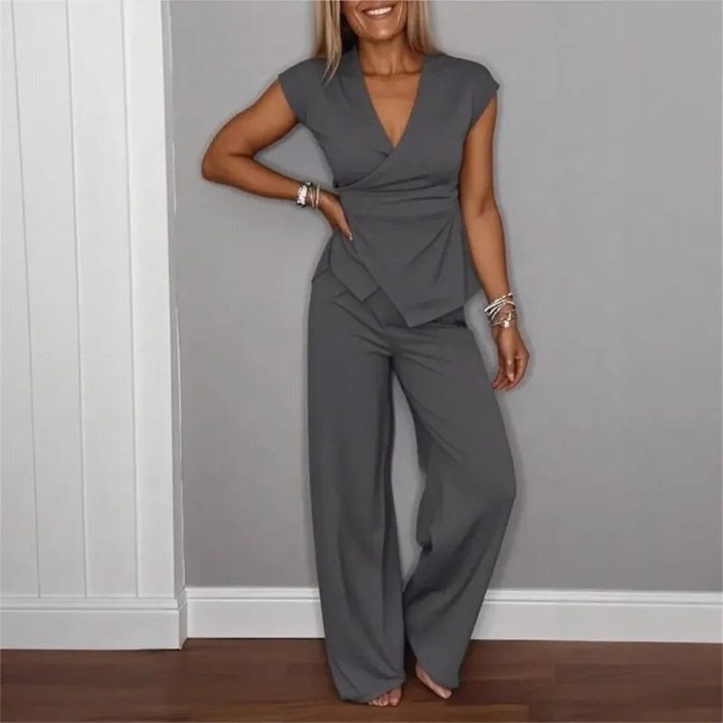 Conjunto Elisanne em Alfaiataria com Calça Pantalona