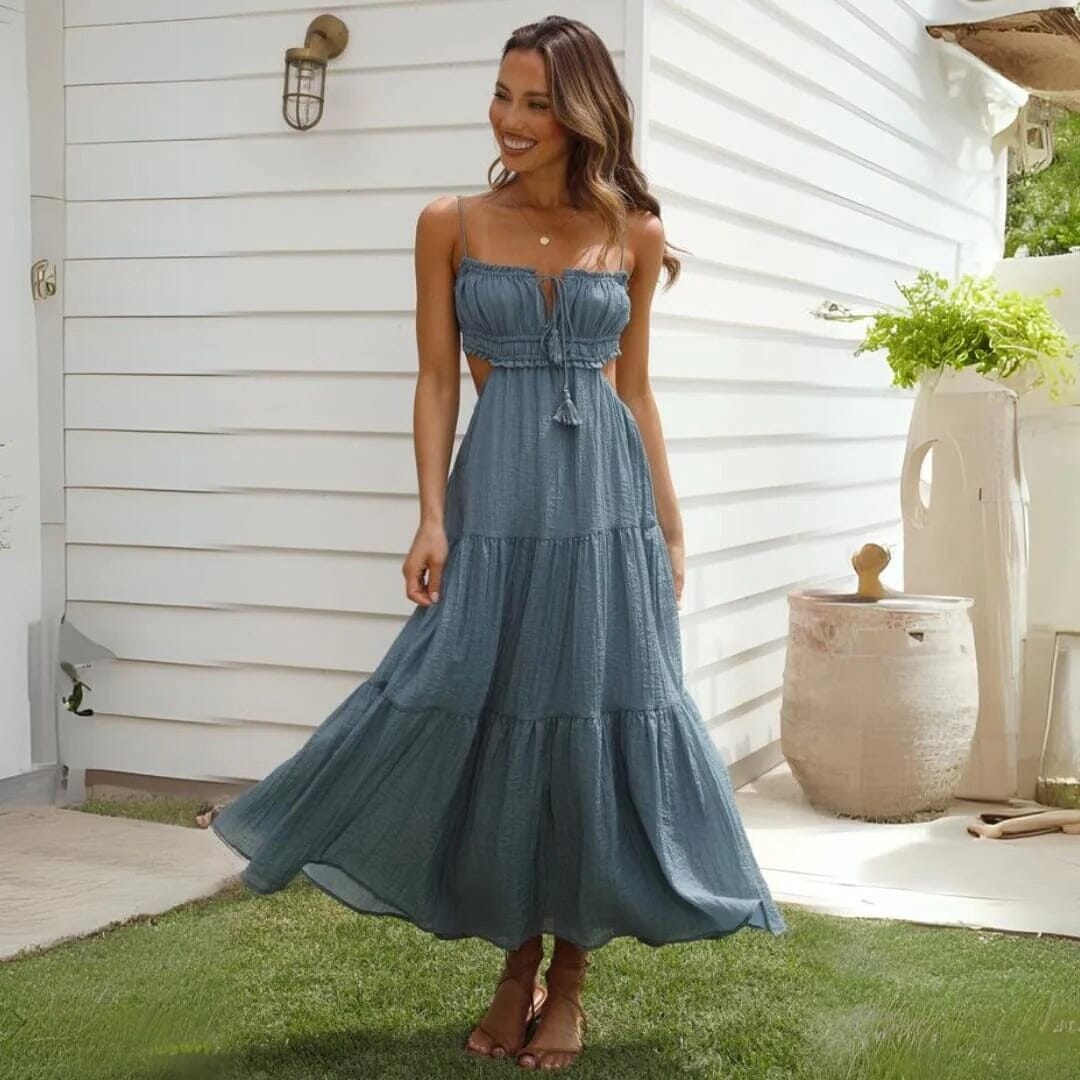 Vestido Midi Pauline Vestido Midi MRL-107 Miralleve Azul PP 